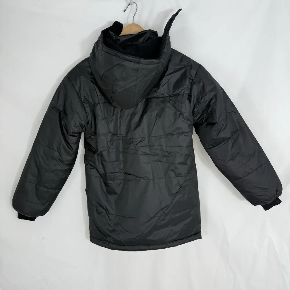 Revess Black Puffer Winter Coat Hooded Men Size 8 Small NWT